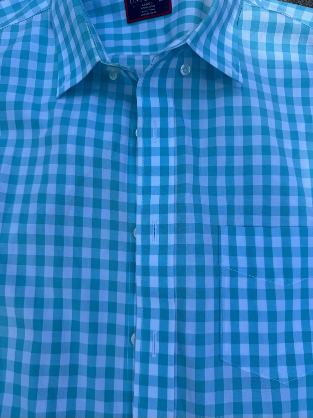 UNTUCKit Light Blue Gingham Button-Down Shirt - Picture 4 of 4